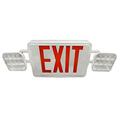 Nicor LED Emergency Exit Sign with Dual Adjustable LED Heads, White with Red Lettering ECL1-10-UNV-WH-R-2